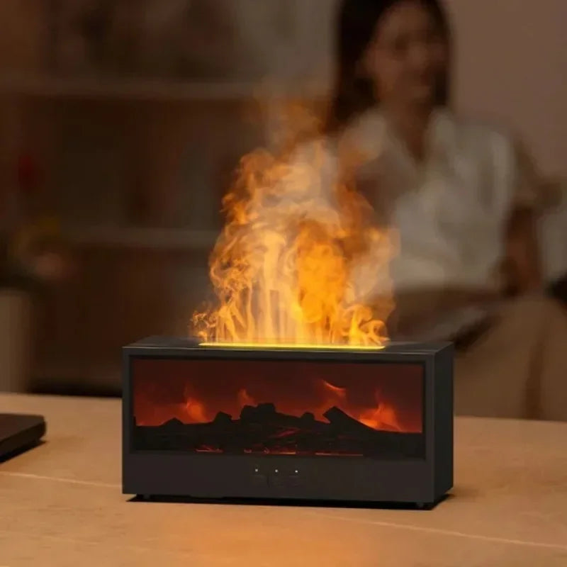 Fireplace Flame Mist Luftbefeuchter – Realistische Kaminflammen für Entspannung & Wohlbefinden