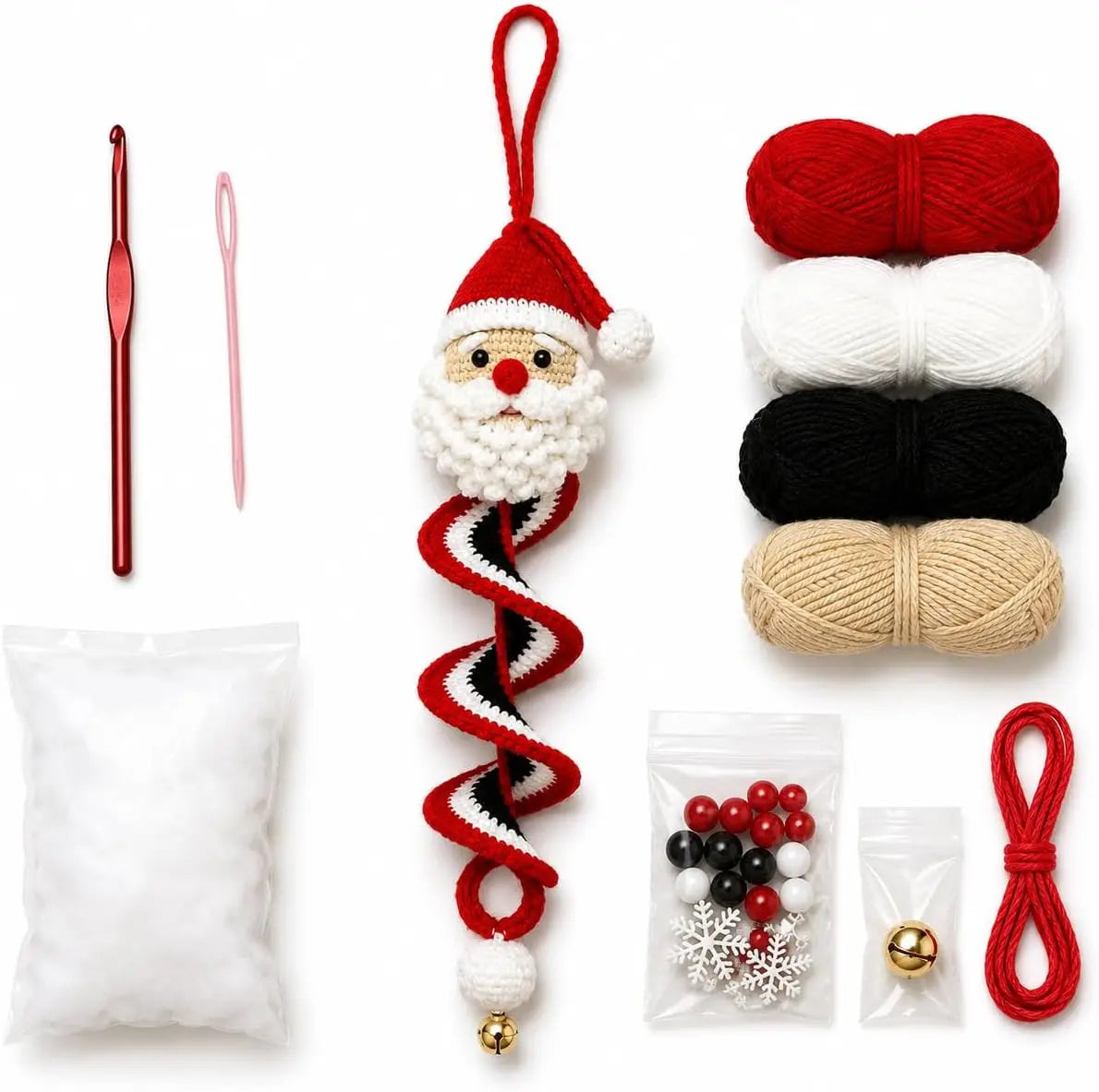 DIY Häkelset Weihnachtsanhänger – 4 Motive zur Wahl