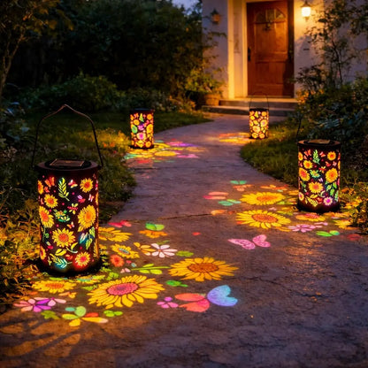 BloomLight™ Sonnenblumen-Solar-Laterne – Zaubert Lichtmuster in deinen Garten