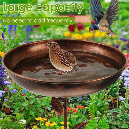 BirdHaven™ | Vogelbad | Mit Ständer | Robuste Metallschale