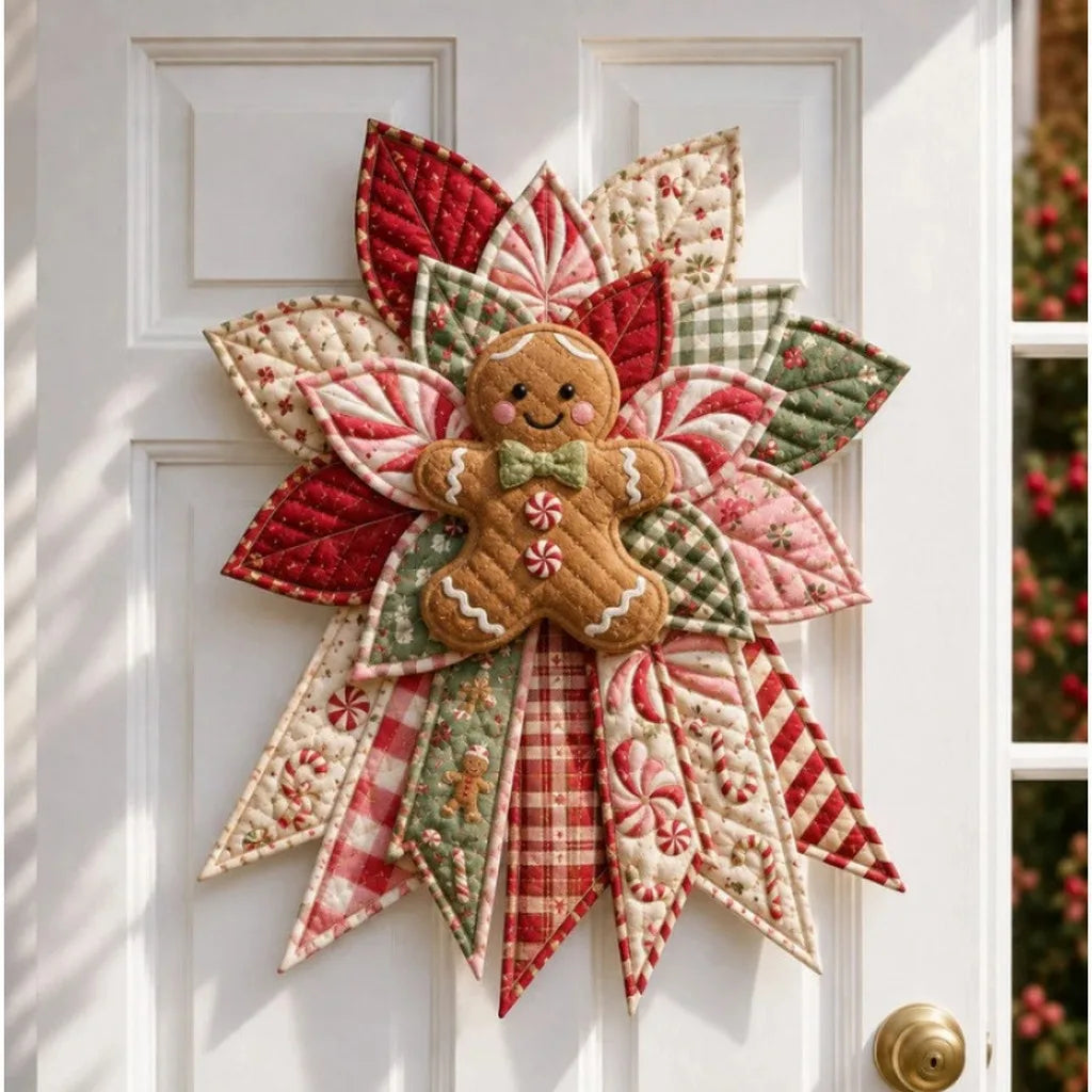 DIY Weihnachtskranz Nähset aus gestepptem Baumwollstoff