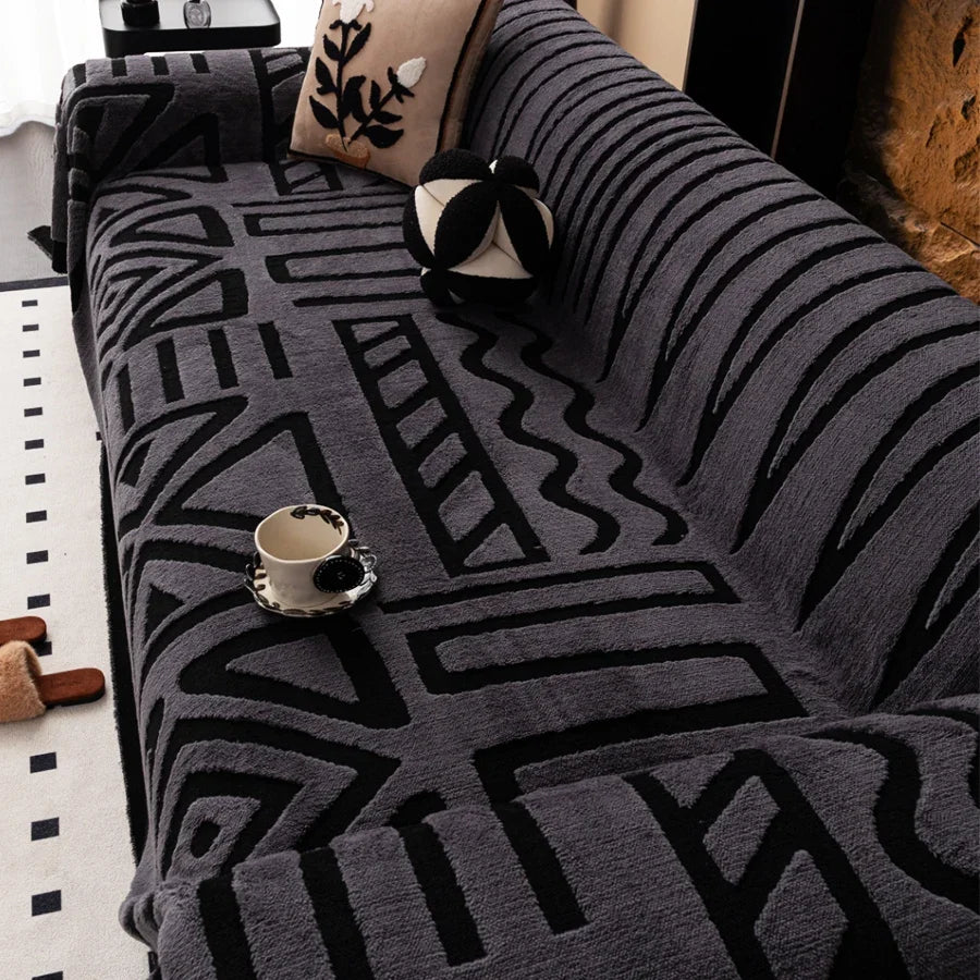 Sofa-Schutzdecke im Bohème-Design rutschfest | CozyGuard™