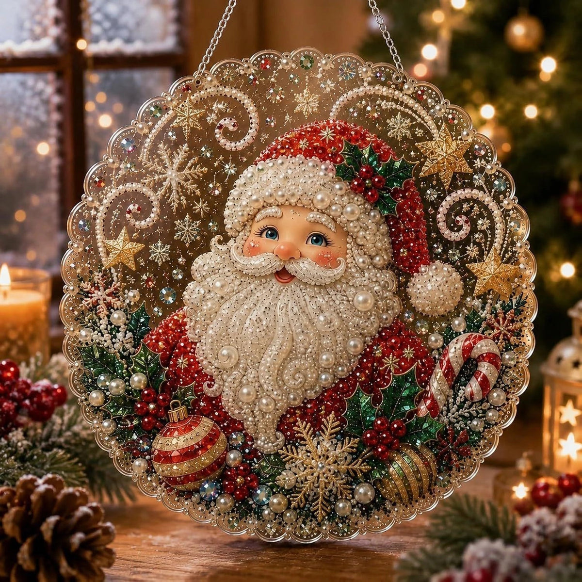 DIY Diamantmalerei Weihnachtsanhänger