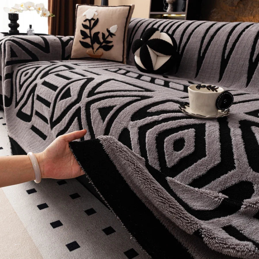 Sofa-Schutzdecke im Bohème-Design rutschfest | CozyGuard™