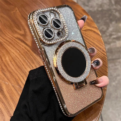 Luxus Glitzer Spiegel Handyhülle mit Ringhalter – Stil, Schutz & Glamour in einem!