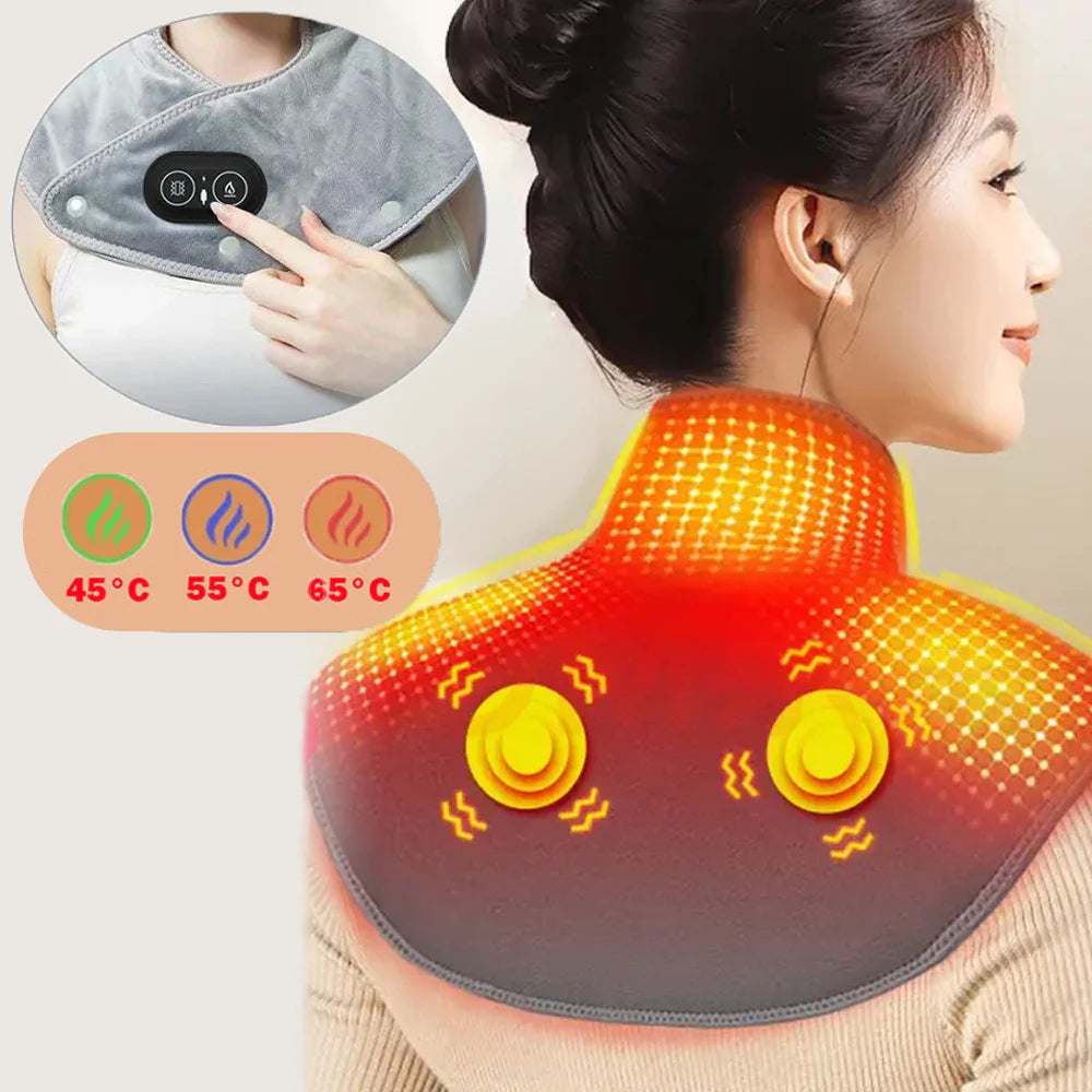 50% RABATT | ThermoRelax™ USB-Nacken- & Schulterschal – 3 Heizstufen + Timer