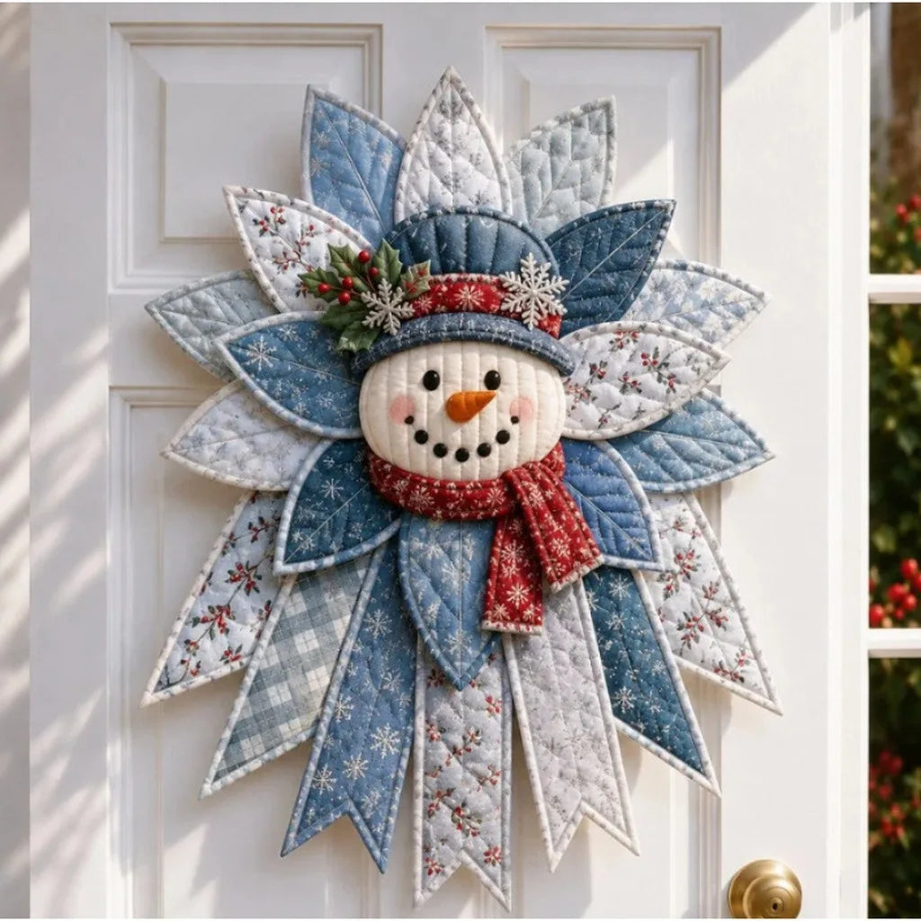 DIY Weihnachtskranz Nähset aus gestepptem Baumwollstoff