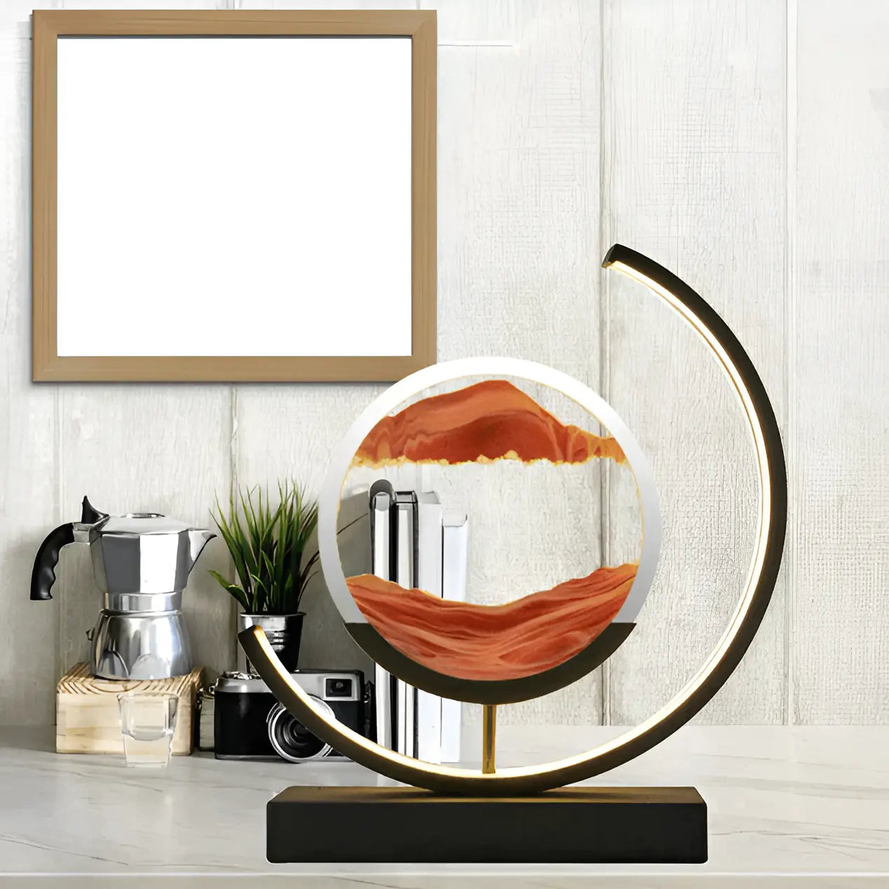Dimmbare Sandlampe mit LED-Licht & Fernbedienung