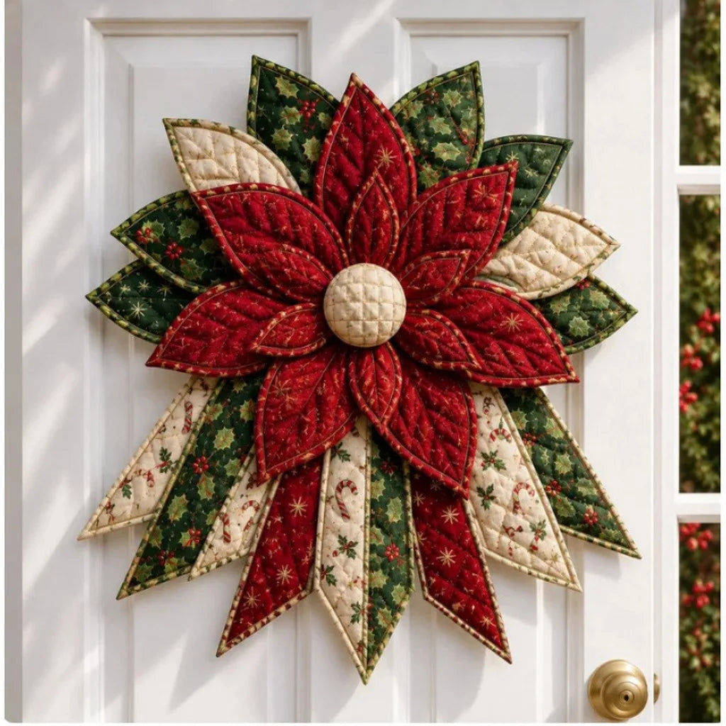 DIY Weihnachtskranz Nähset aus gestepptem Baumwollstoff