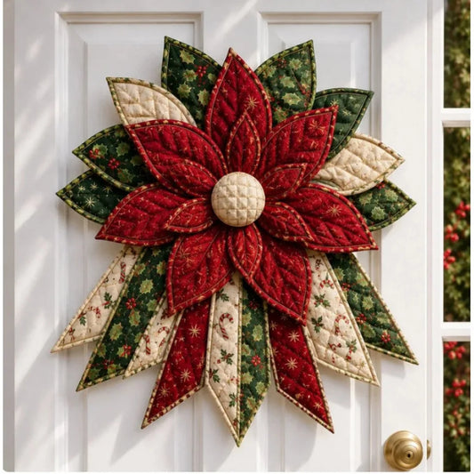 DIY Weihnachtskranz Nähset aus gestepptem Baumwollstoff