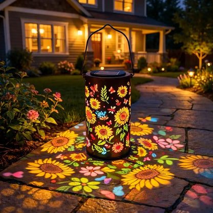 BloomLight™ Sonnenblumen-Solar-Laterne – Zaubert Lichtmuster in deinen Garten