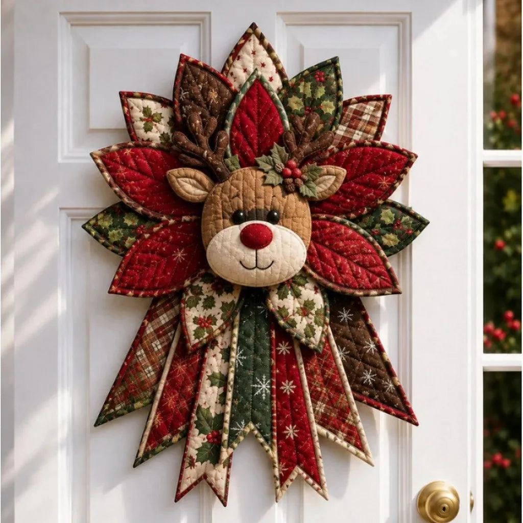 DIY Weihnachtskranz Nähset aus gestepptem Baumwollstoff