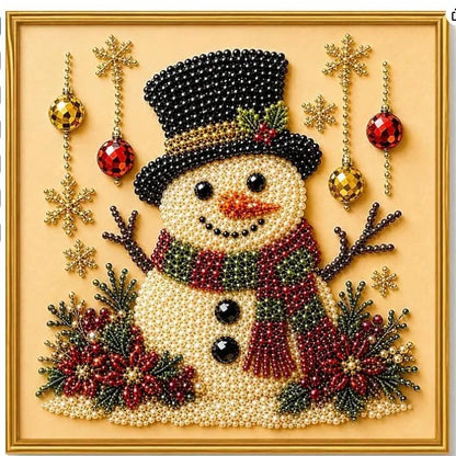 DIY Perlenbild Weihnachten mit Holzrahmen