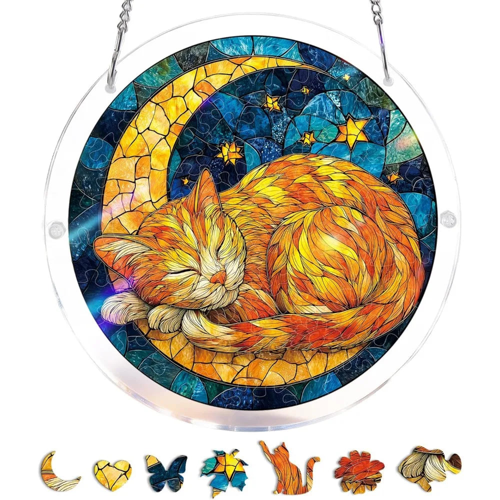 Mosaik Sonnenfänger – Schlafende Katze