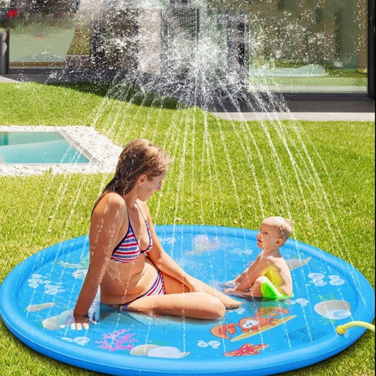 SplashPad™ Wassersprühmatte mit Sprinklern – Wasserpark im Garten in 5 Minuten