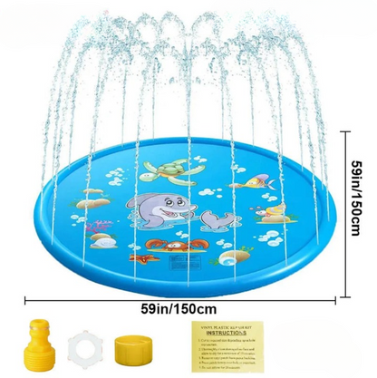 SplashPad™ Wassersprühmatte mit Sprinklern – Wasserpark im Garten in 5 Minuten