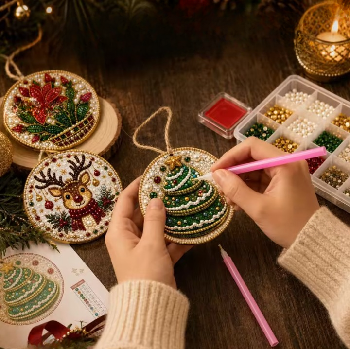 Diamond Painting Weihnachtsanhänger-Set – Ansicht 2