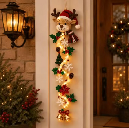 Beleuchtete Weihnachts-Hängedekoration für Tür und Wand