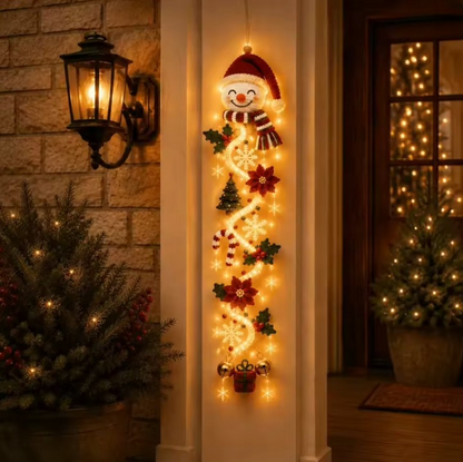 Beleuchtete Weihnachts-Hängedekoration für Tür und Wand