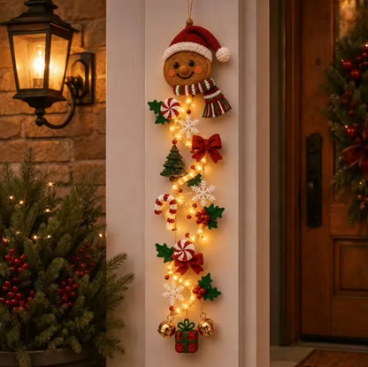 Beleuchtete Weihnachts-Hängedekoration für Tür und Wand