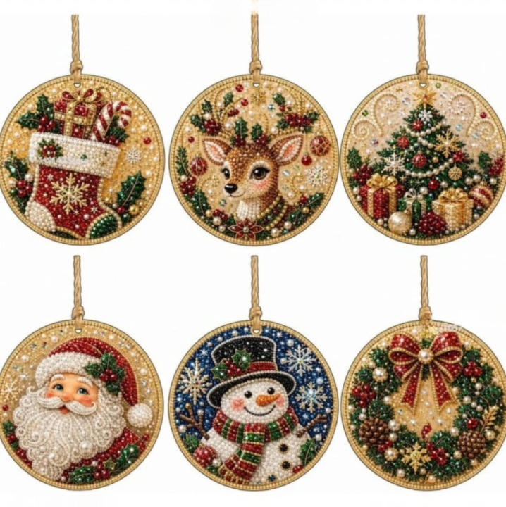 Diamond Painting Weihnachtsanhänger-Set – Ansicht 3