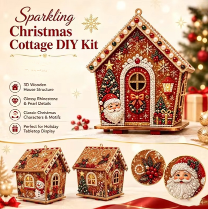 Diamond Painting Holz-Weihnachtshaus – Ansicht 4