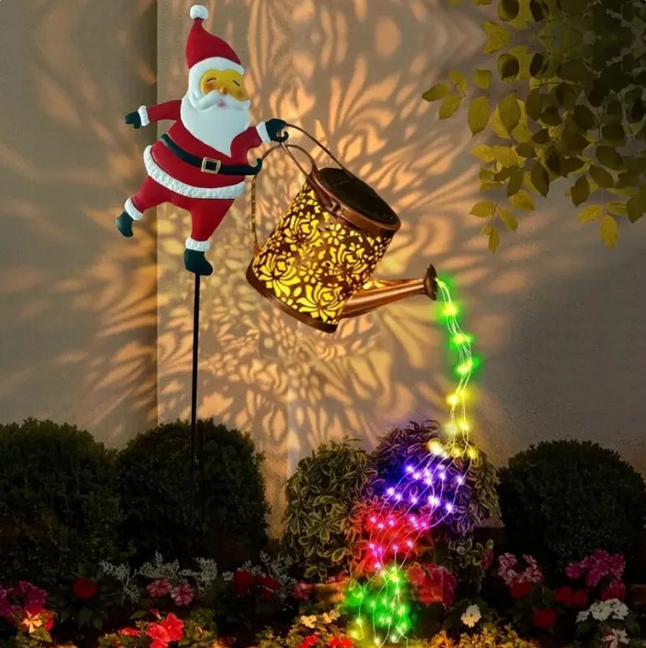 Weihnachtsmann-Leuchte im Einsatz