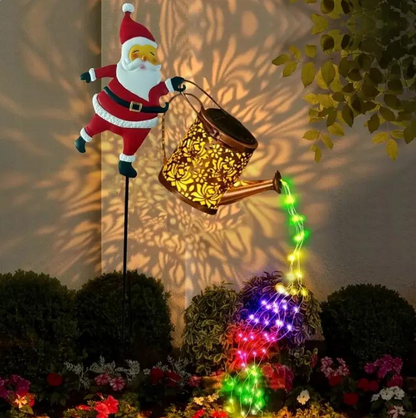 Weihnachtsmann-Leuchte im Einsatz