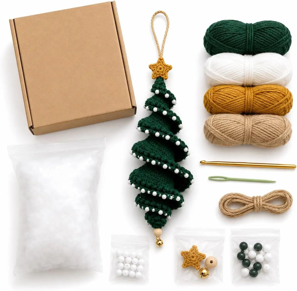 DIY Häkelset Weihnachtsanhänger – 4 Motive zur Wahl