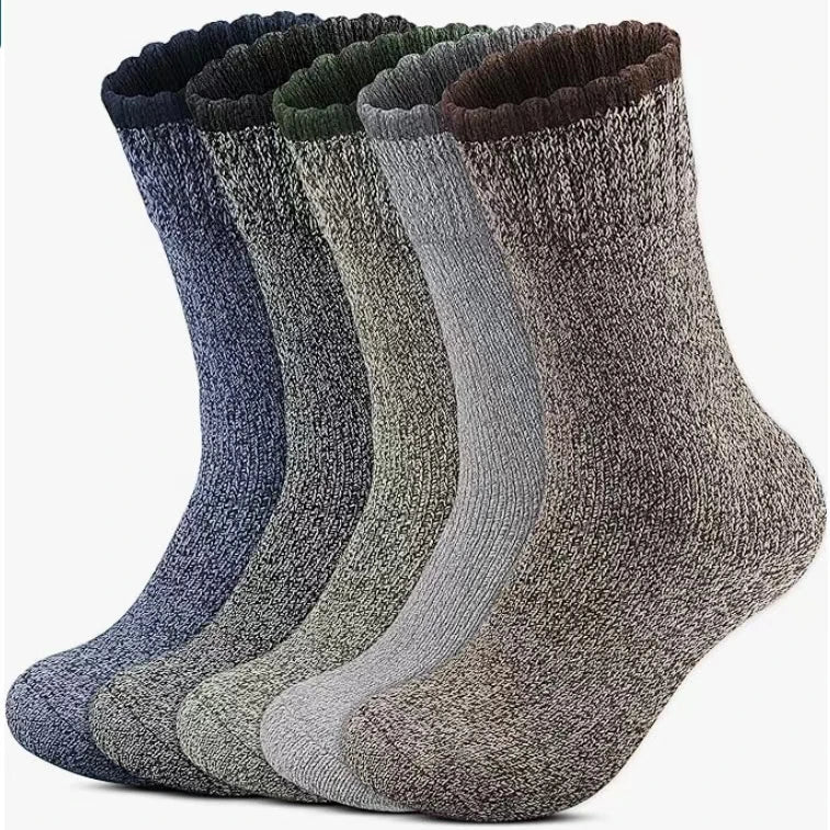 Merino-Wollsocken warm & gepolstert 5er-Set | WarmStride™