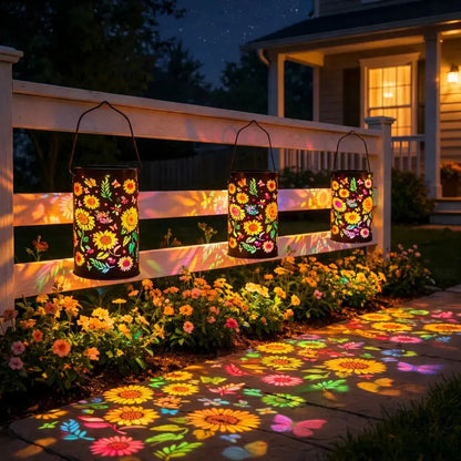 BloomLight™ Sonnenblumen-Solar-Laterne – Zaubert Lichtmuster in deinen Garten