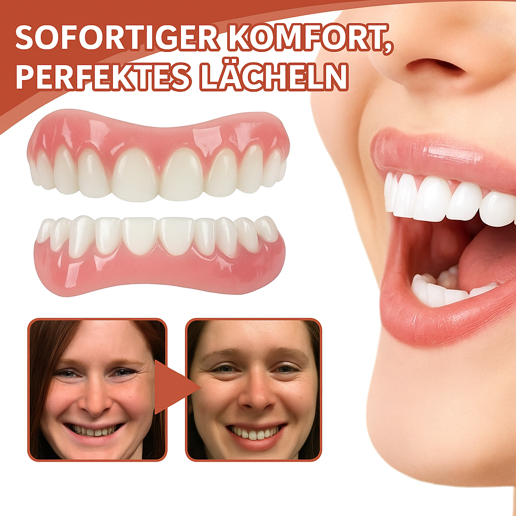 Sofortiger Komfort & sicheres Lächeln | SiliconeAdjust™ Zahnersatz-Kit