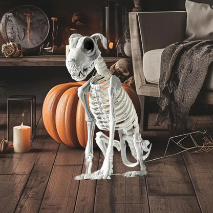 Halloween Skelett Hund Dekoration wetterfest 44 cm