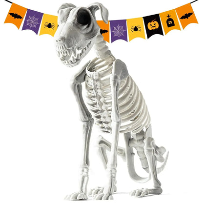 Halloween Skelett Hund Dekoration wetterfest 44 cm