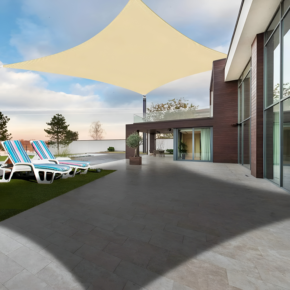 Rechteckiges Sonnensegel Wasserdicht | Wetterfestes Outdoor-Gewebe | UV-Schutz | SkyCover