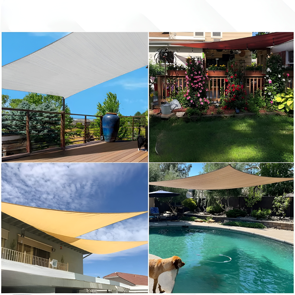 Rechteckiges Sonnensegel Wasserdicht | Wetterfestes Outdoor-Gewebe | UV-Schutz | SkyCover