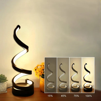 Spiral-Tischlampe Helligkeitsstufen
