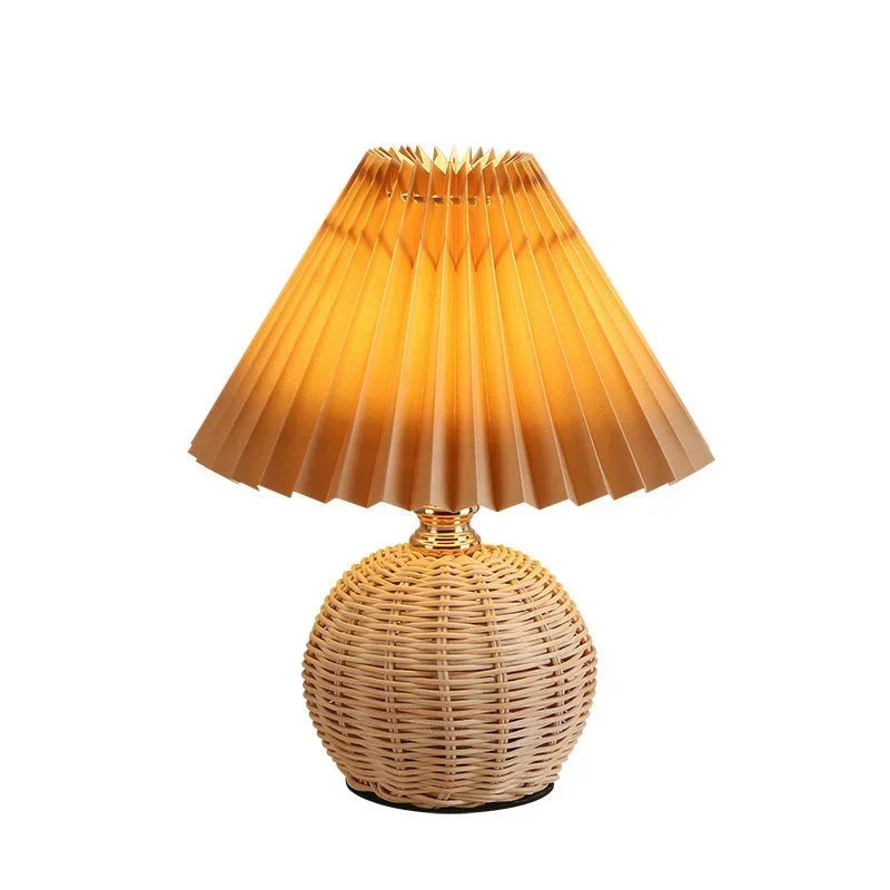 Tischlampe Rattansockel Freisteller