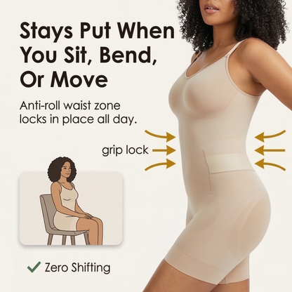 Nahtloser Shapewear-Body mit 3-Zonen-Formung | Curvena
