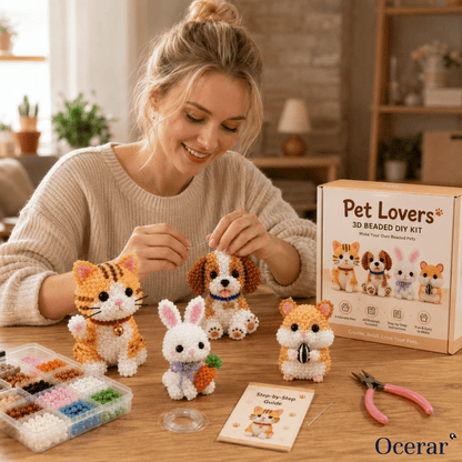 3D-Perlentiere Bastelset für Anfänger | BeadCraft Bliss