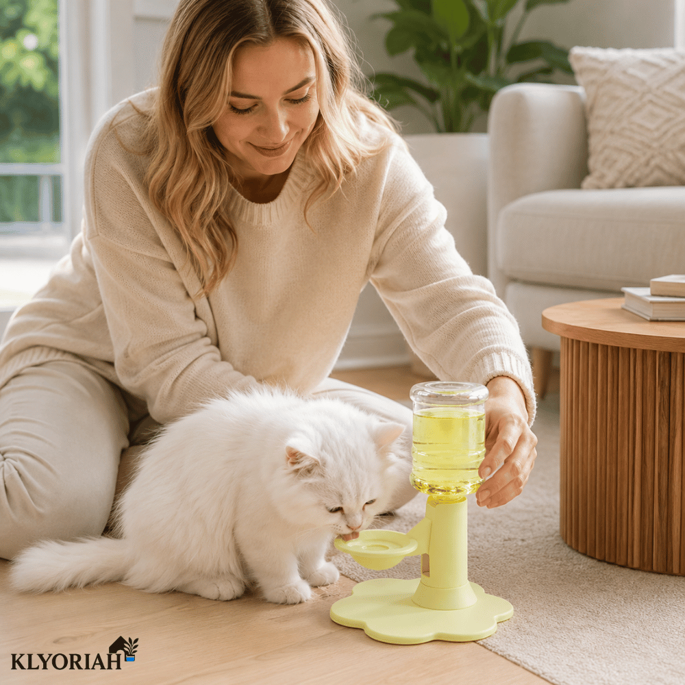 Katzen Trinkbrunnen ohne Strom mit Schwerkraft System 650 ml