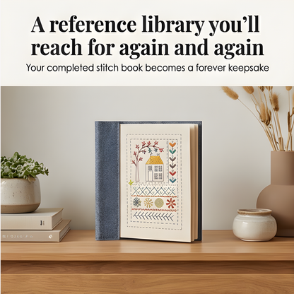 Stickbuch Komplettset mit 106 Stickstichen und Zubehör