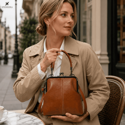 Alicia — Vintage Muschel-Umhängetasche | 50% RABATT