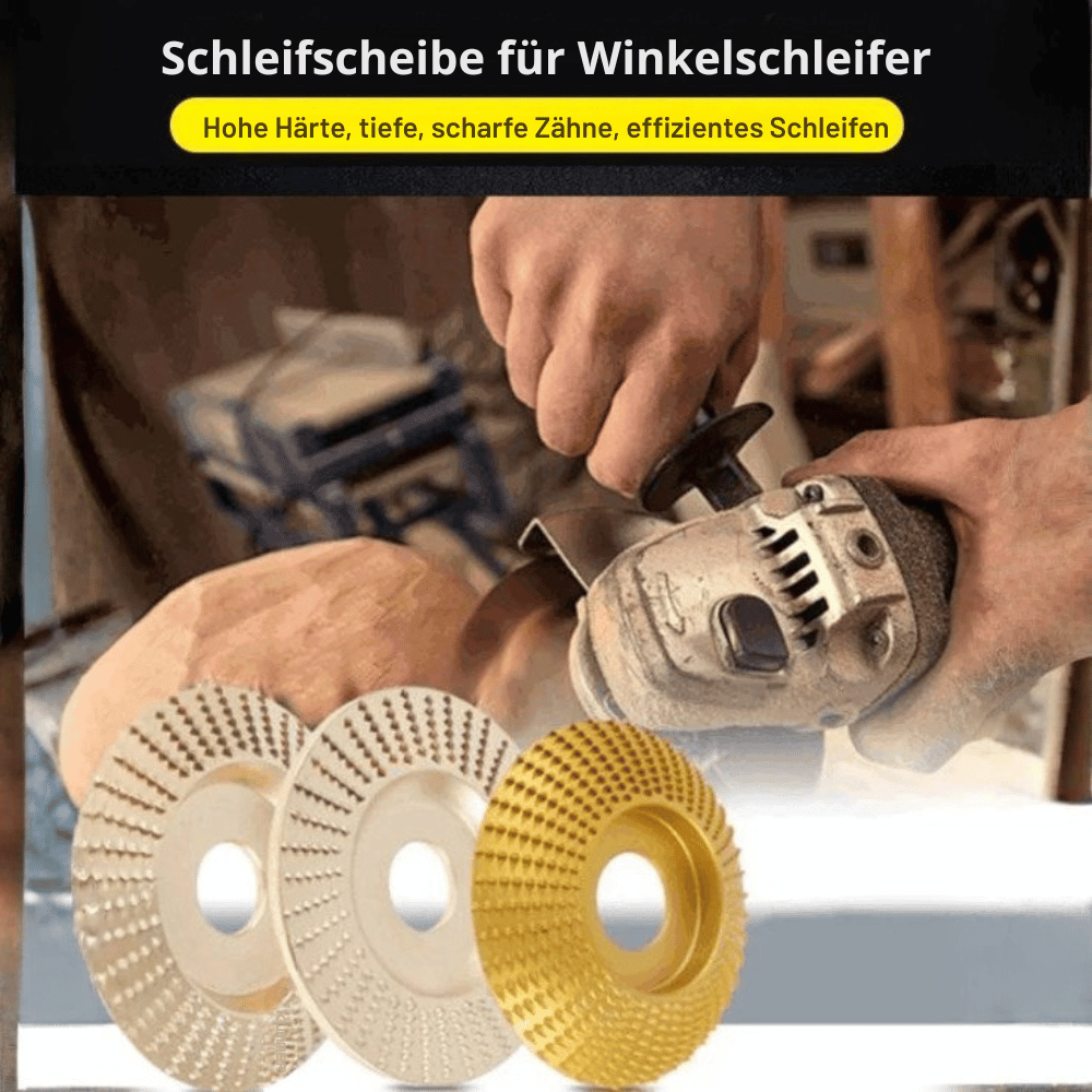 Holz Schleifscheiben Set 4 teilig aus Kohlenstoffstahl