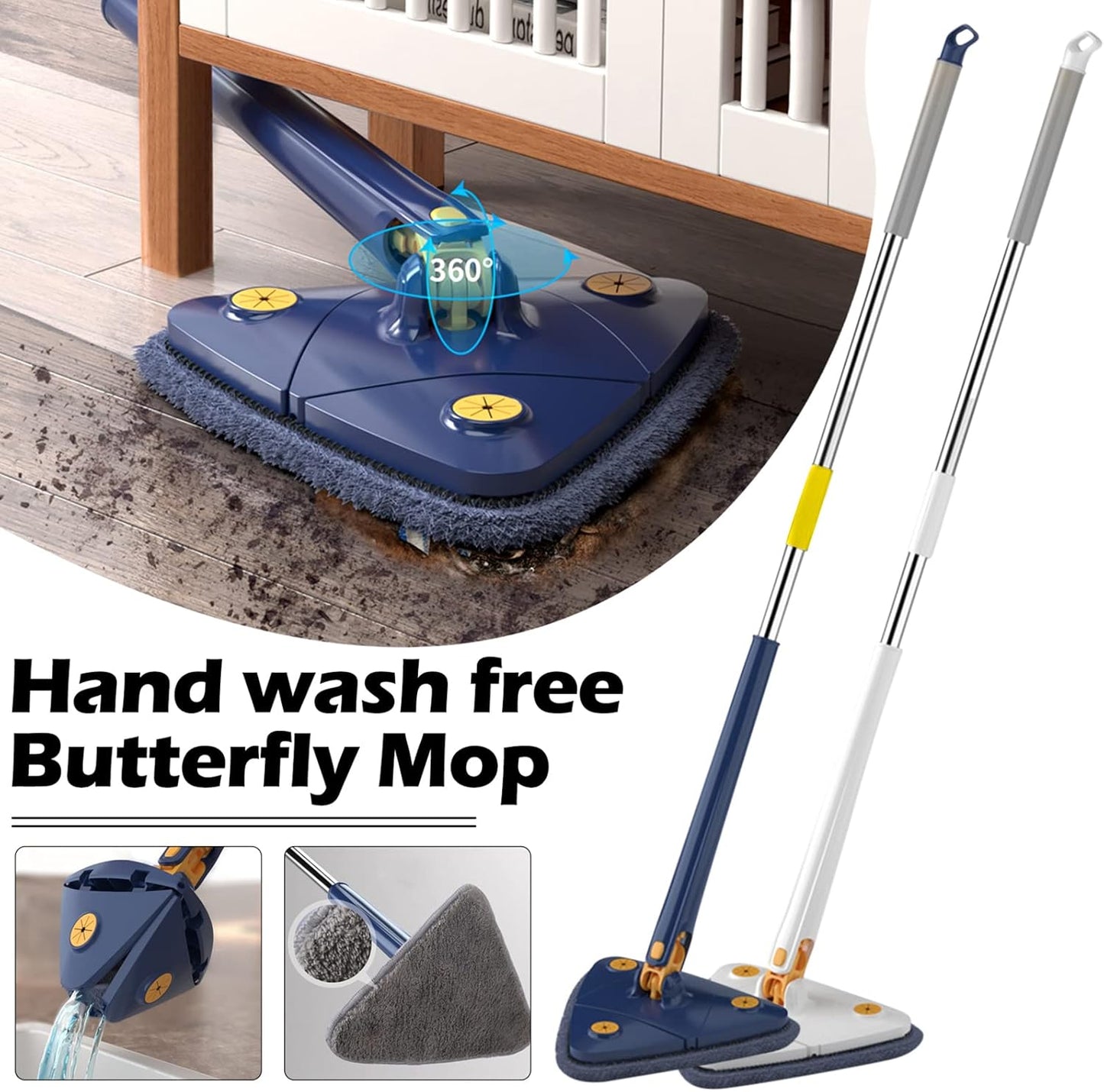 Mop360 - Verstellbarer 360° Mopp | 50% RABATT