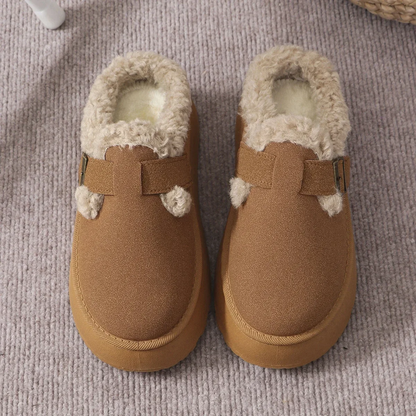 LuxeStep™ – Stilvolle Damen-Pantoffeln mit Fell & Plateausohle | 50 % RABATT
