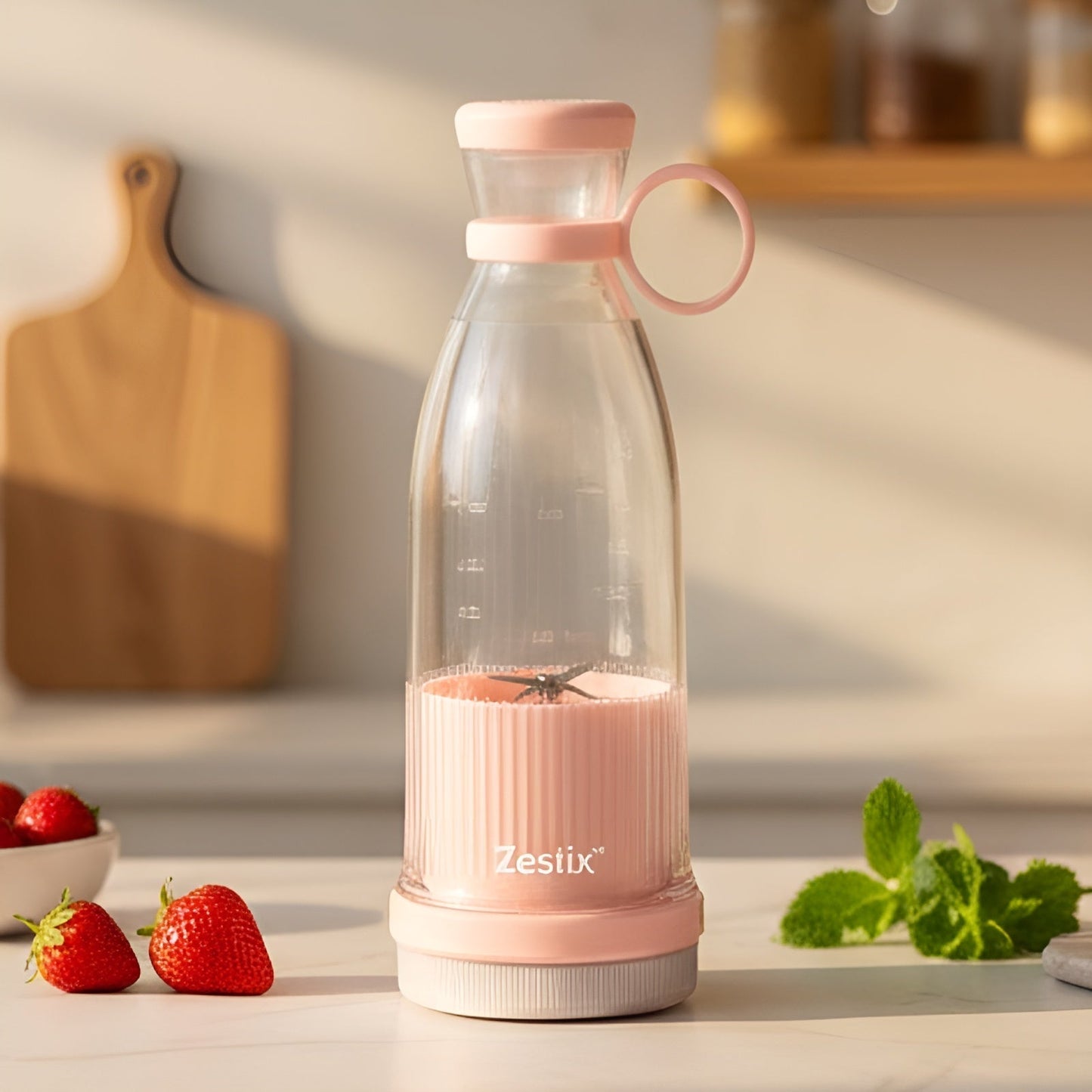 Zestix Tragbarer Mixer | 18.000 U/min, Selbstreinigender Mixer-Becher
