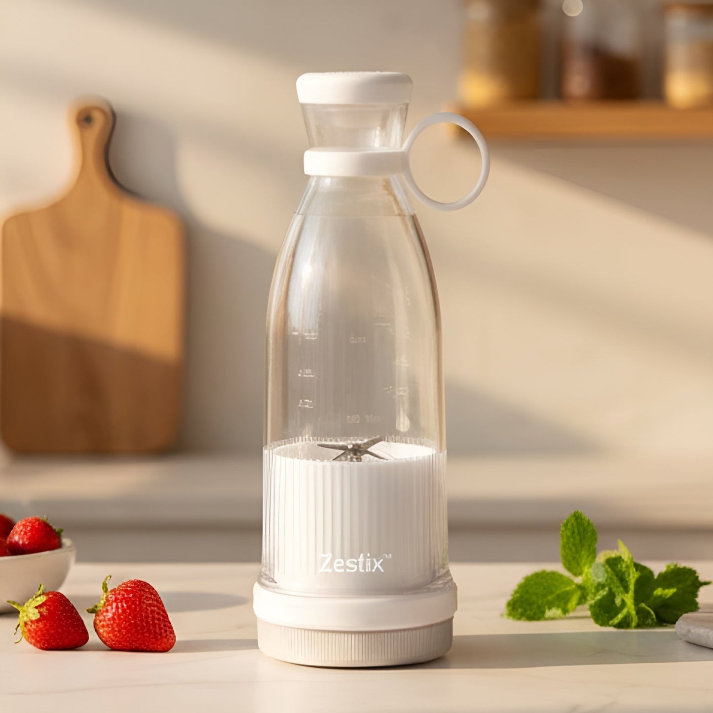 Zestix Tragbarer Mixer | 18.000 U/min, Selbstreinigender Mixer-Becher
