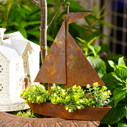Seaborn Haven™ | Dekorativer Blumentopf im Segelboot-Design