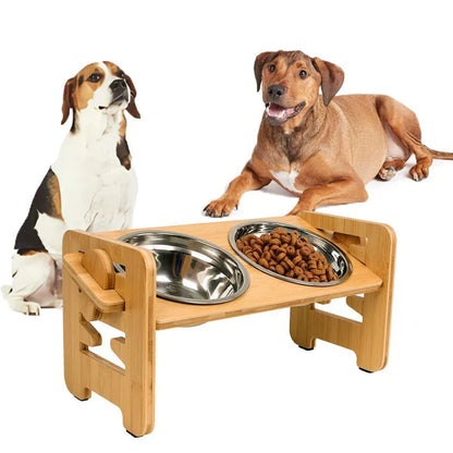 GlideBowl – Erhöhter Futternapf-Ständer aus Holz | 50 % RABATT
